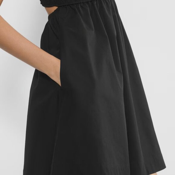 NWT Aritzia BABATON Encourage Poplin Black Mini Dress L - Picture 4 of 9
